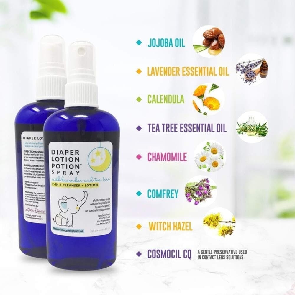MoonDance Soaps Diaper Lotion Potion Cleansing Spray, 4 Oz - Thumbnail 2