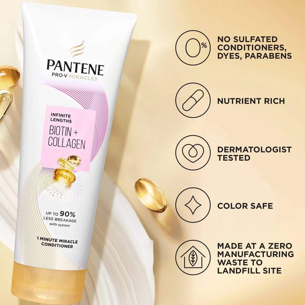 Pantene Infinite Lengths Biotin + Collagen 1 Minute Miracle Conditioner - Thumbnail 5
