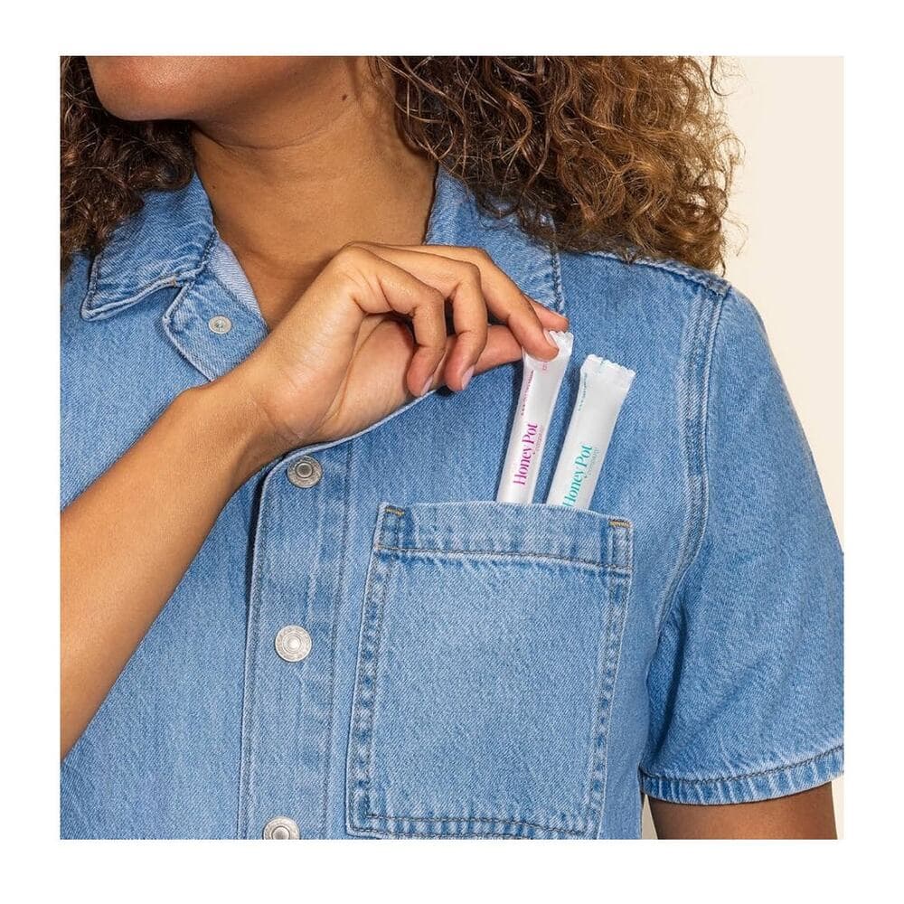 The Honey Pot Multipack -100% Organic Cotton Core Tampons Plastic Applicator - Thumbnail 2