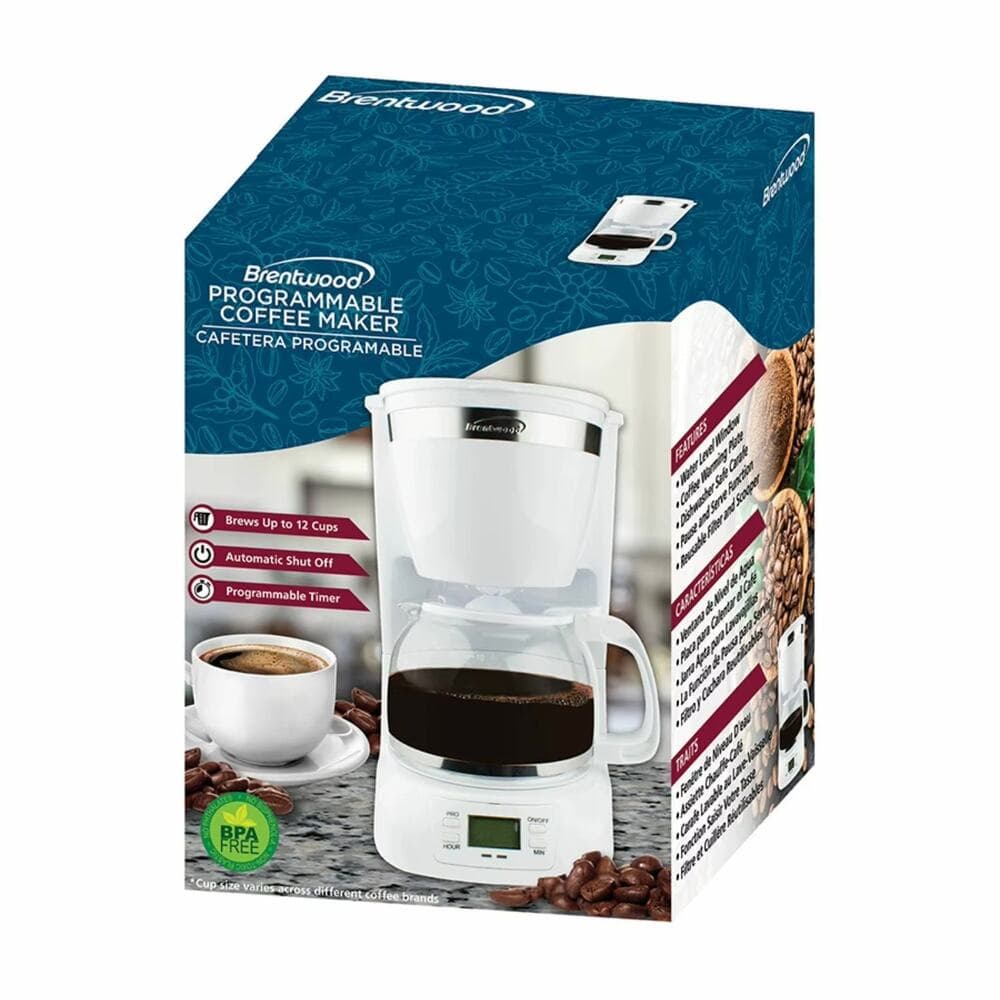 Appliances 12 Cup Digital Coffee Maker New - White - Thumbnail 3