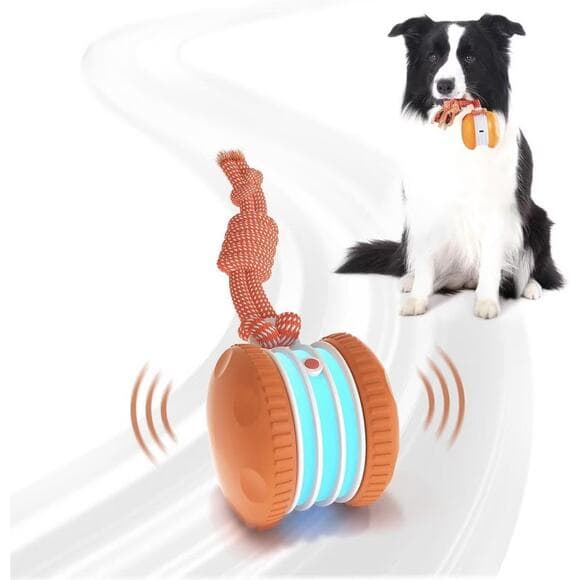 Attop Interactive Dog Toys, Random Path Automatic Moving and Rolling Dogs Toy - Thumbnail 7