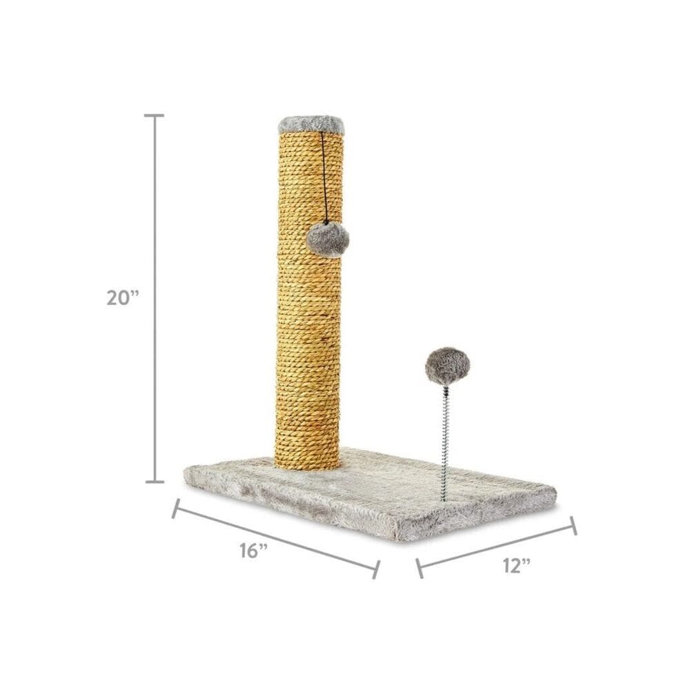 Seagrass Cat Scratch & Play Post W/ Dangle Toys Entertainment Exercise Portable - Thumbnail 6