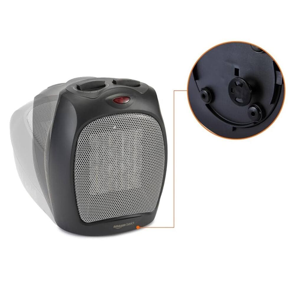 Amazon Basics Ceramic Space Heater, Portable Indoor Heating Solution - Thumbnail 4