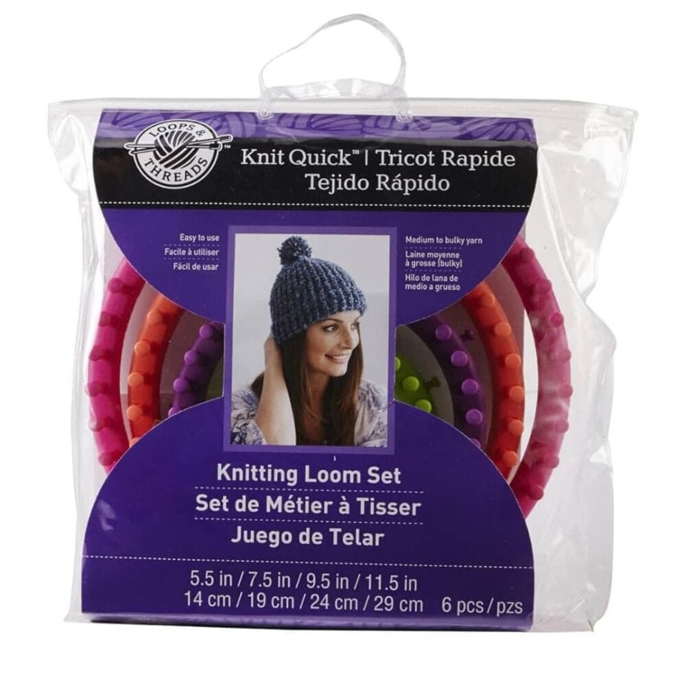 Knit Quick™ Knitting Round Loom Set, by Loops & Threads® (5.5", 7.5",9.5",11.5") - Thumbnail 2