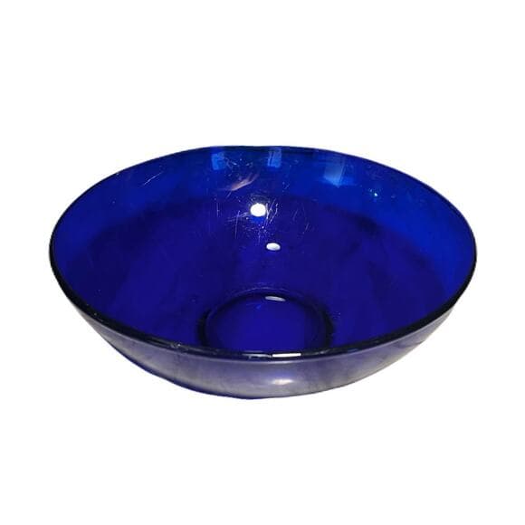 Blue Glass Bowl Size 10”L X 10”W X 4” H - Thumbnail 4