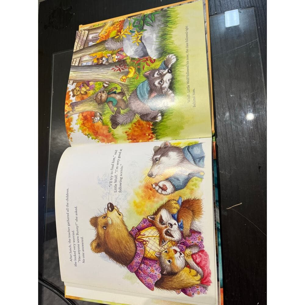 Little Wolf Goes To School Hardcover Book - Thumbnail 4