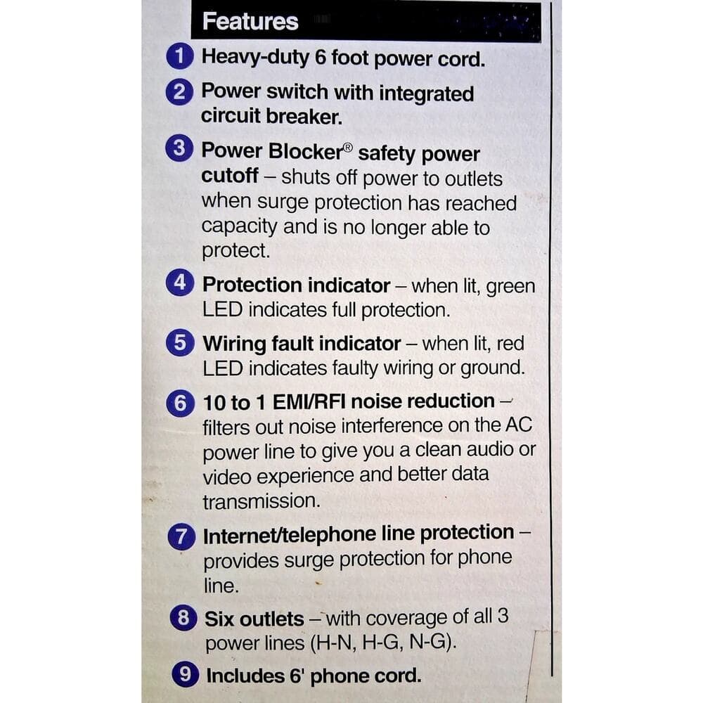 New In Box-Newpoint 1280 Joules Power Control Center / Surge Protector #01007 - Thumbnail 2