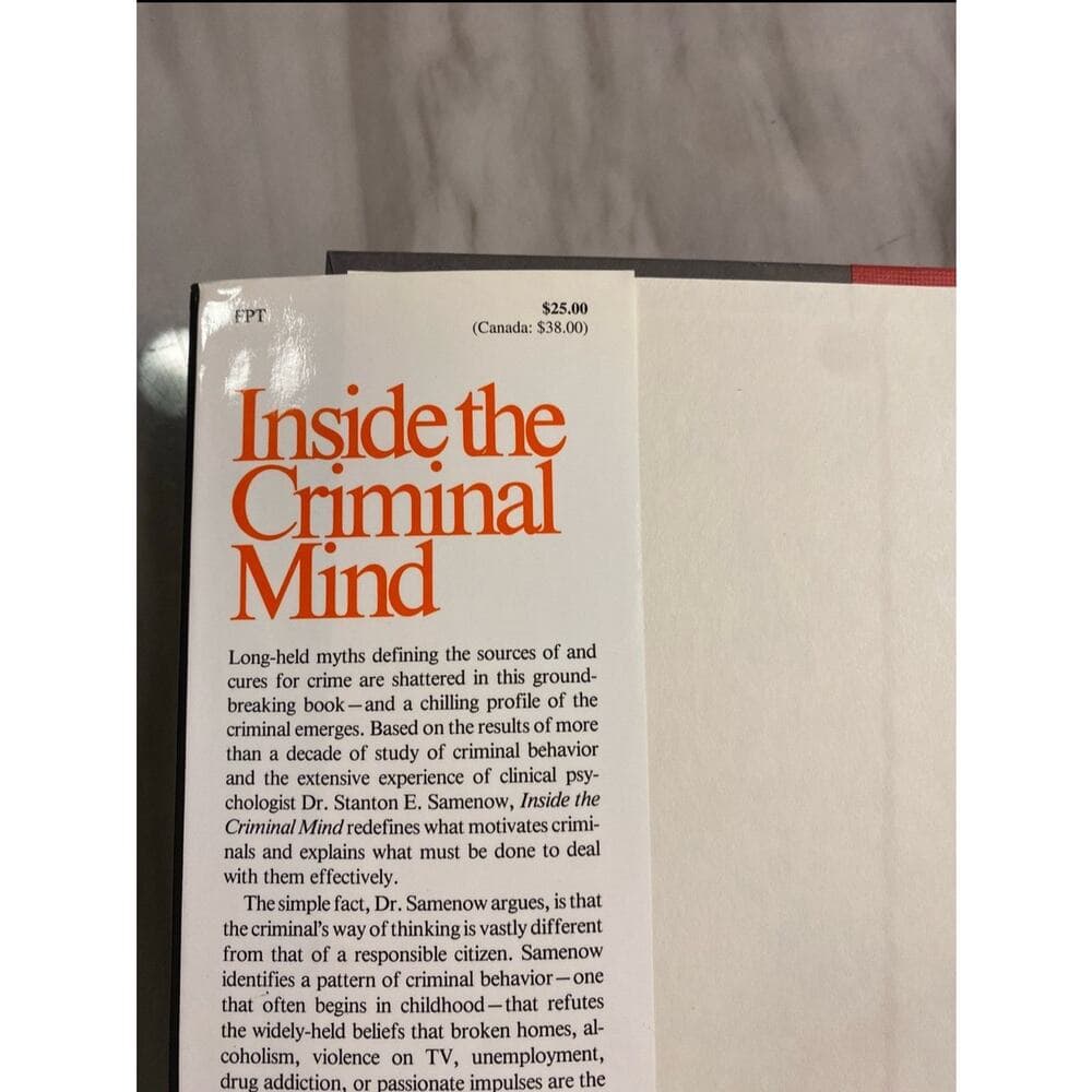 Inside The Criminal Mind Hard Cover Book - Thumbnail 4