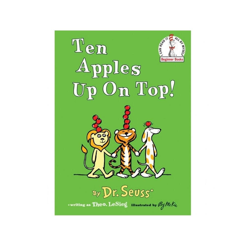 Dr. Seuss Theo LeSieg beginner book Ten apples on top! Hardcover #10 6.75"x9.25" - Thumbnail 4