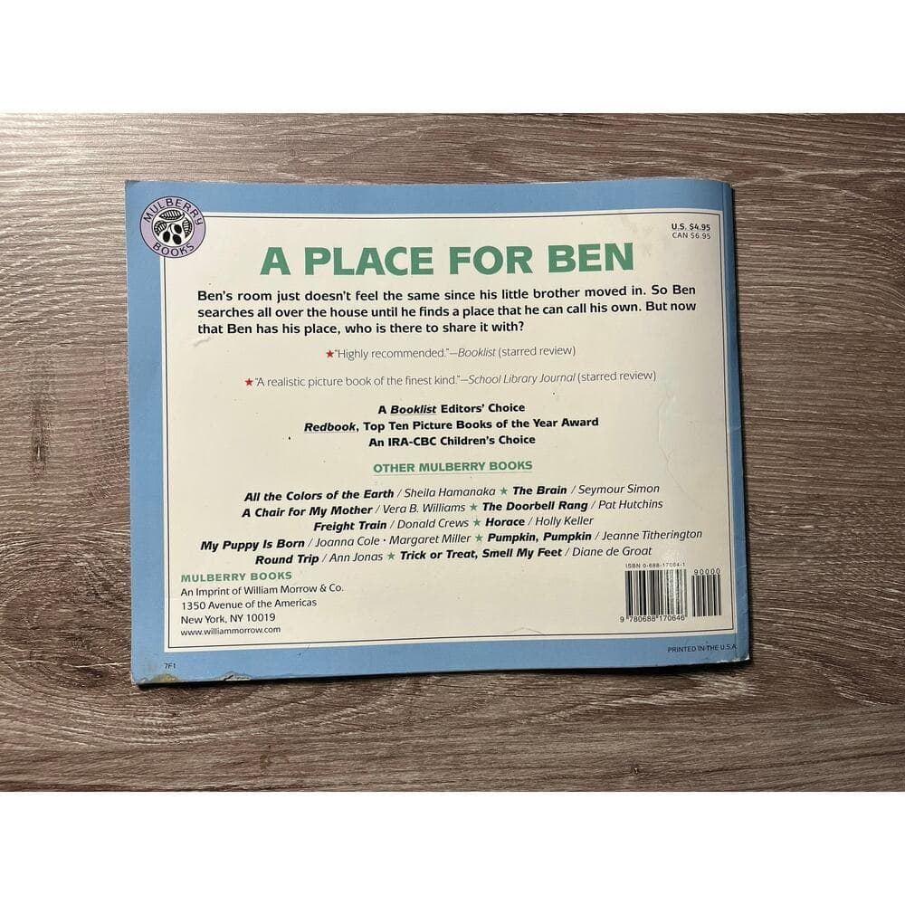 A Place For Ben Book By Jeanne Titherington - Thumbnail 2