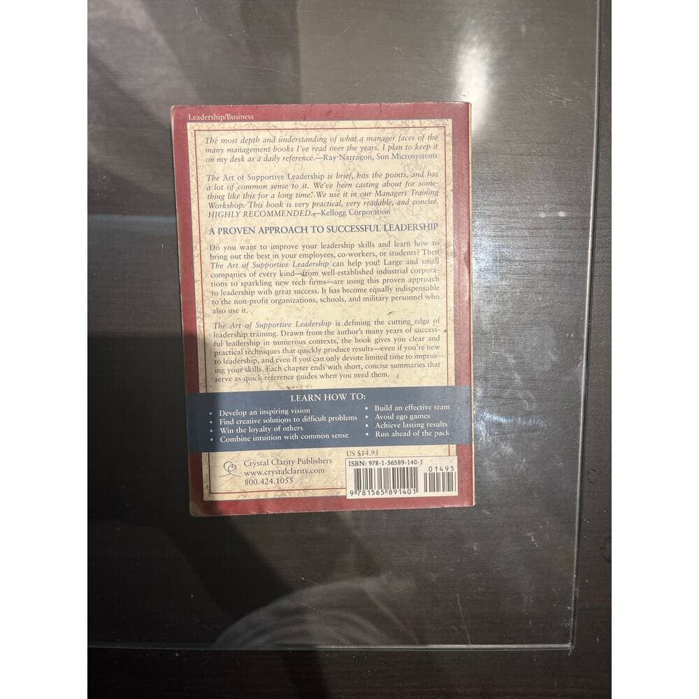 The art of supportive Leadership Soft Cover Book J.Donald Walter’s - Thumbnail 2