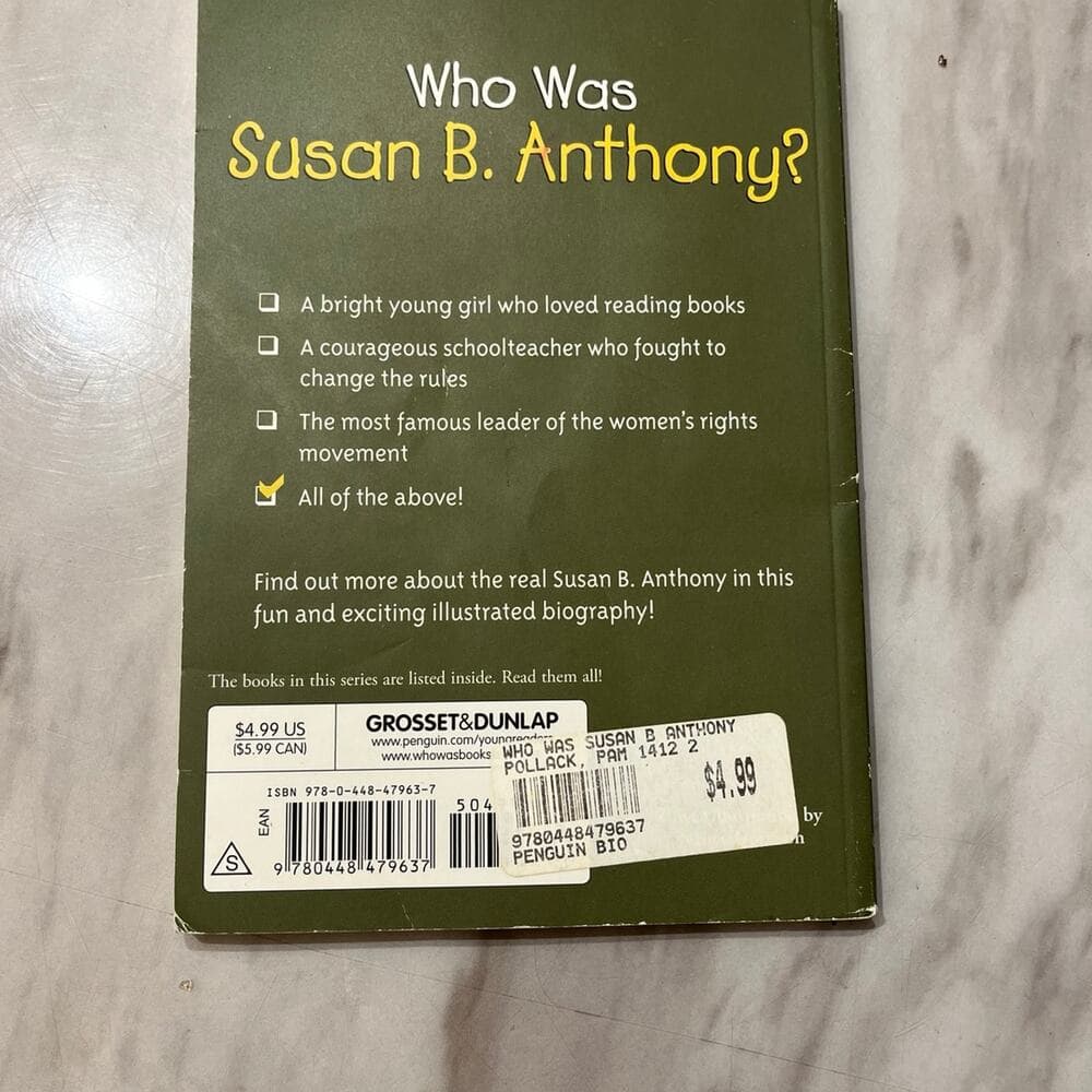 Who Was Susan B. Anthony? Book - Thumbnail 3