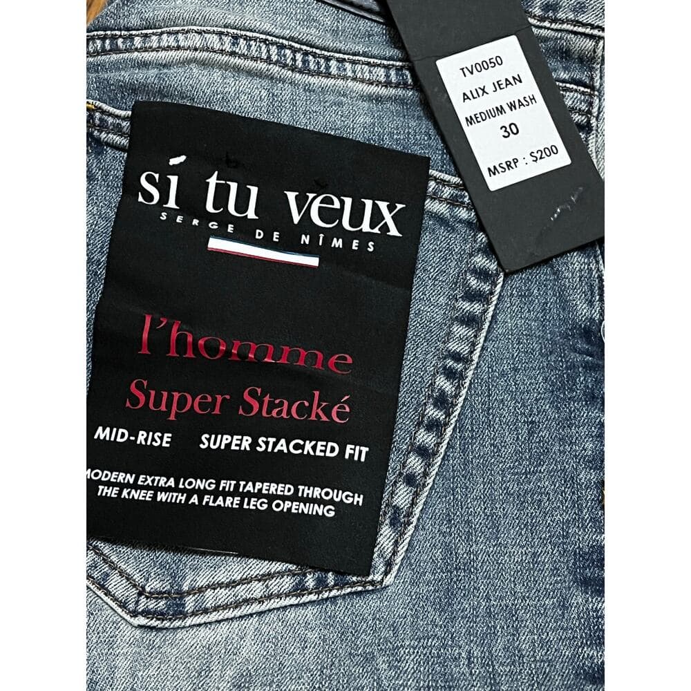 Si Tu Veux Alix Jean Medium Wash Size 30 New - Thumbnail 3