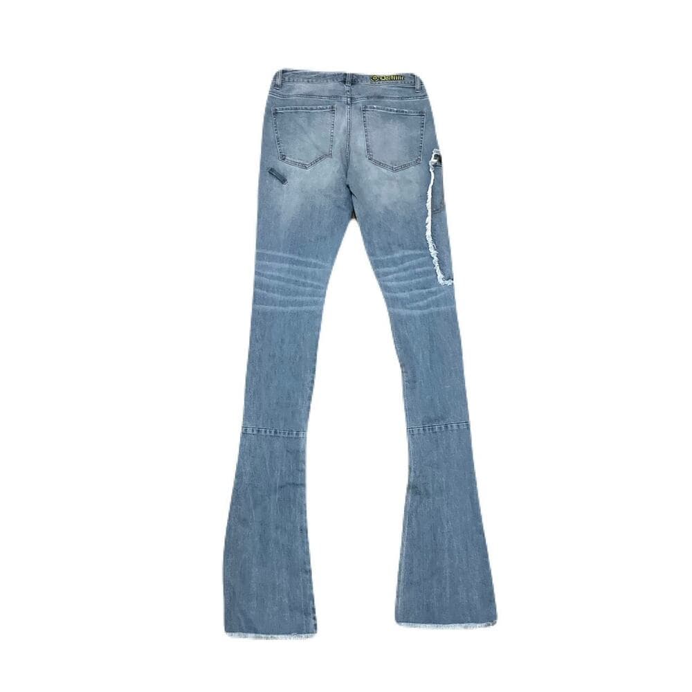 Doctrine Superstacks Men’s Jean’s With Patches On Them Like New - Thumbnail 2
