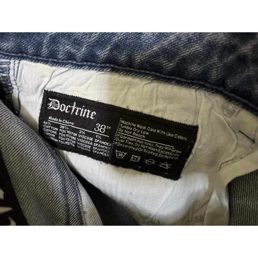 Doctrine Hendrix Stacked Indigo Wash Size 38 New - Thumbnail 3