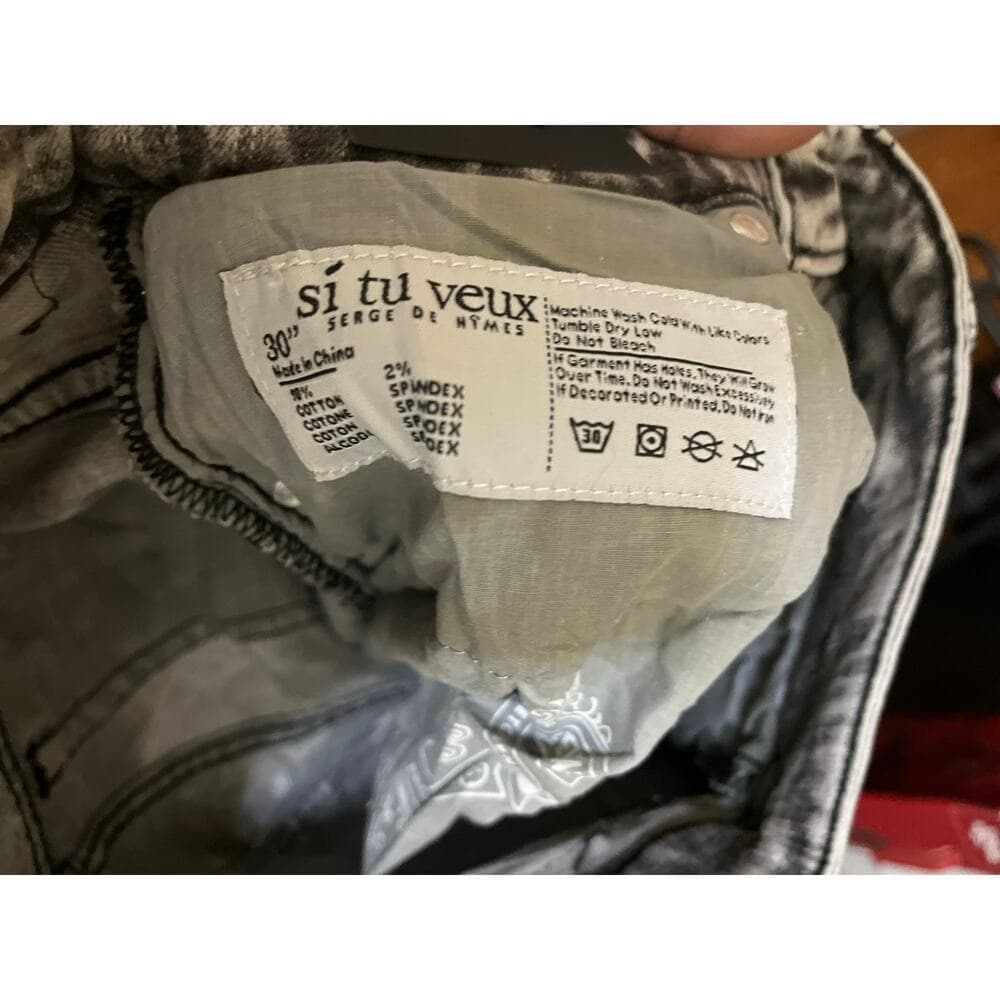 Si Tu Veux Warren Jean Gray Wash Size 30 New - Thumbnail 3