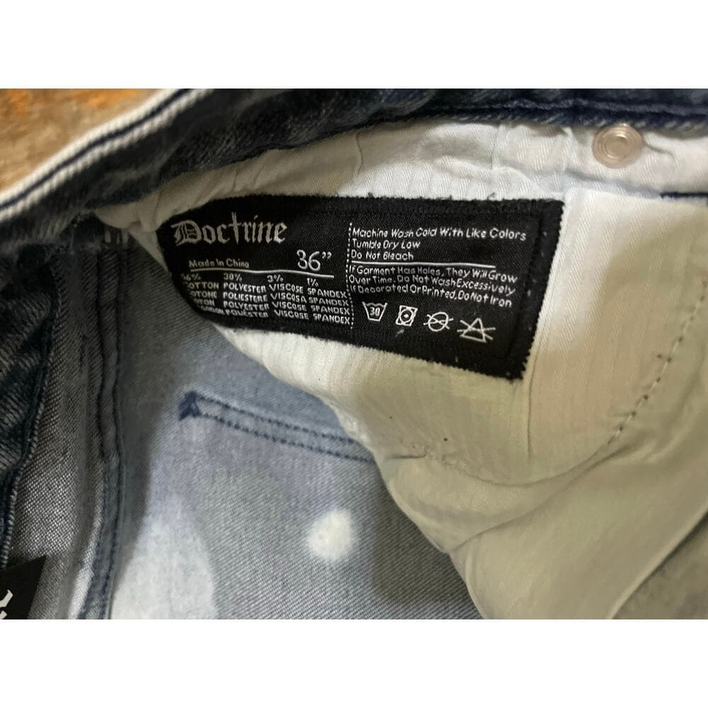 Doctrine Hendrix Stacked Indigo Wash Size 36 New - Thumbnail 4