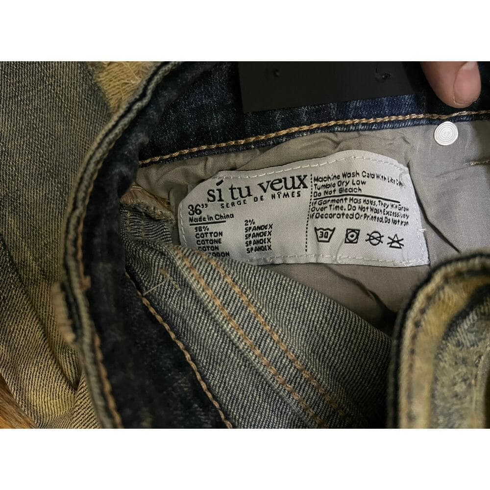 Si Tu Veux Brandon Jean’s Matte Gold Size 36 New - Thumbnail 4