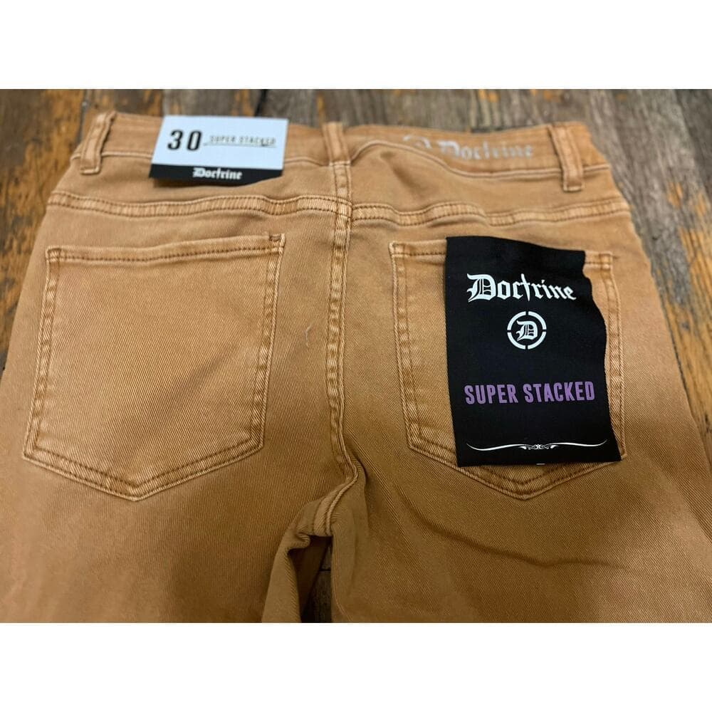 Doctrine Classes Stacked Brown Men’s Jeans Size 30 - Thumbnail 4
