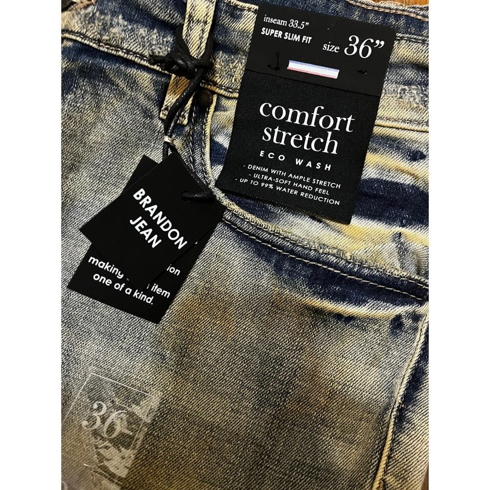 Si Tu Veux Brandon Jean’s Matte Gold Size 36 New - Thumbnail 3