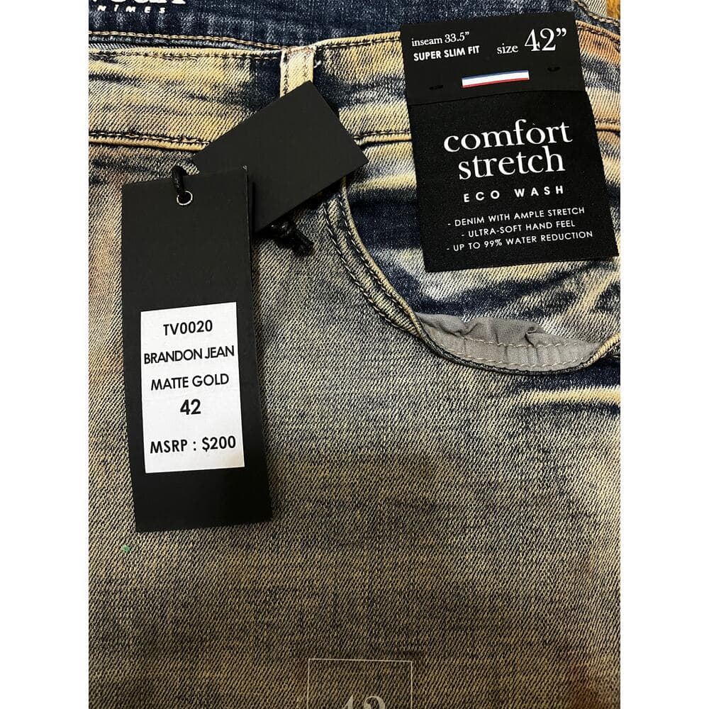 Si Tu Veux Brandon Jean’s Matte Gold Size 42 New - Thumbnail 4