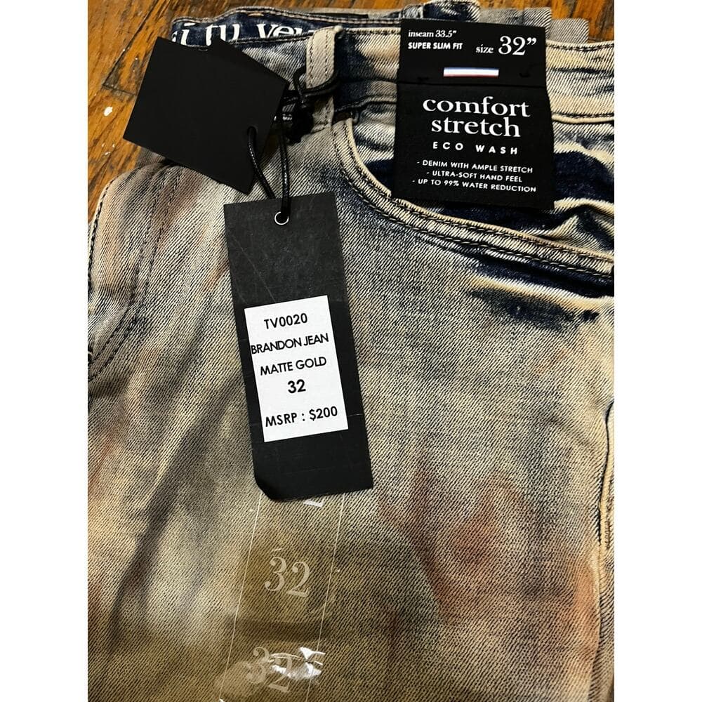 Si Tu Veux Brandon Jean’s Matte Gold Size 32 New - Thumbnail 3
