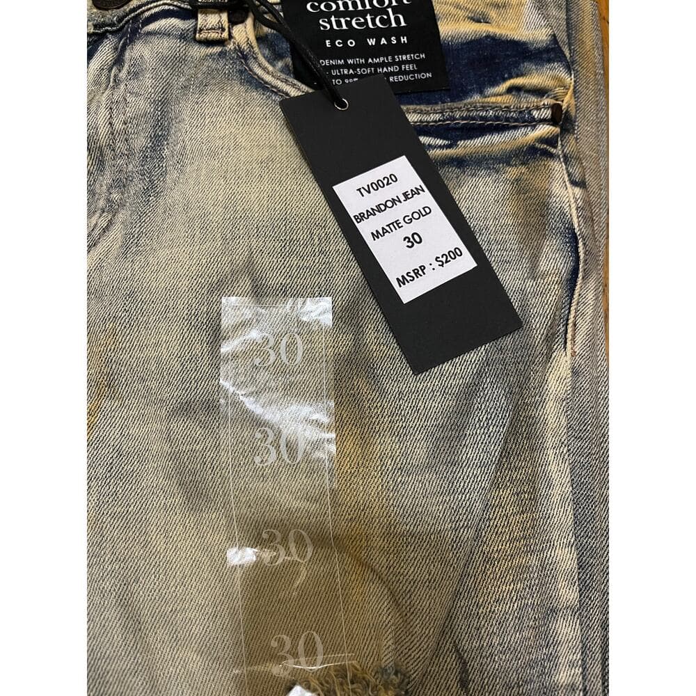 Si Tu Veux Brandon Jean’s Matte Gold Size 30 New - Thumbnail 3