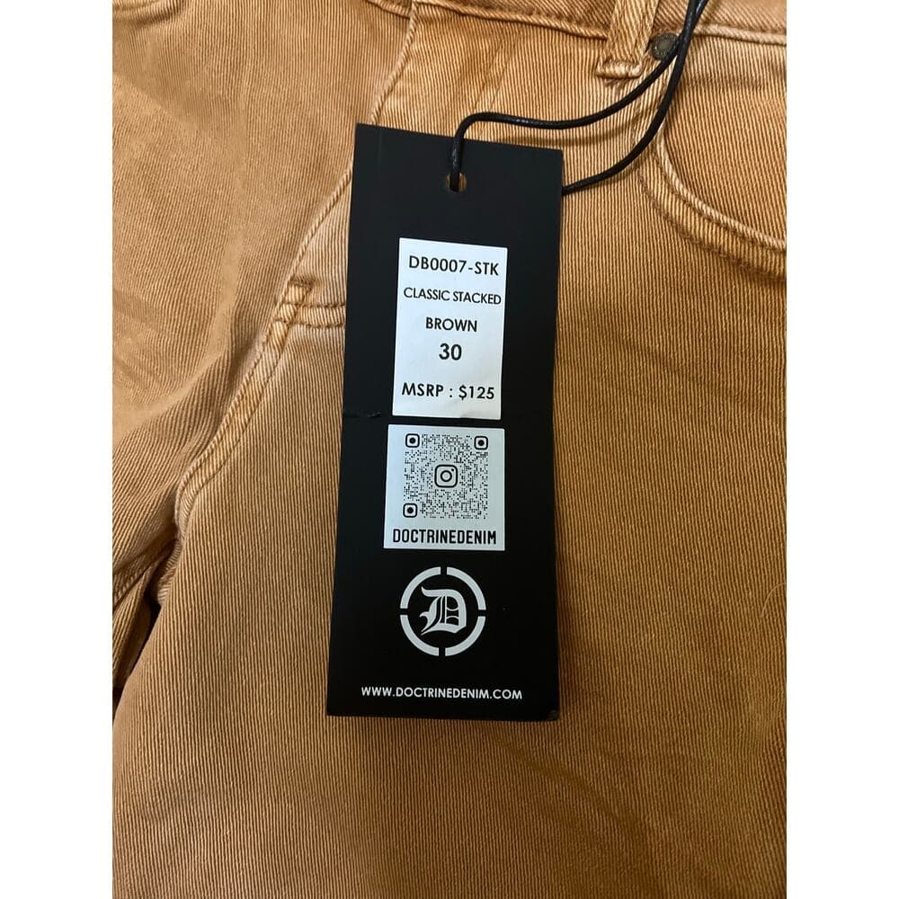 Doctrine Classes Stacked Brown Men’s Jeans Size 30 - Thumbnail 2