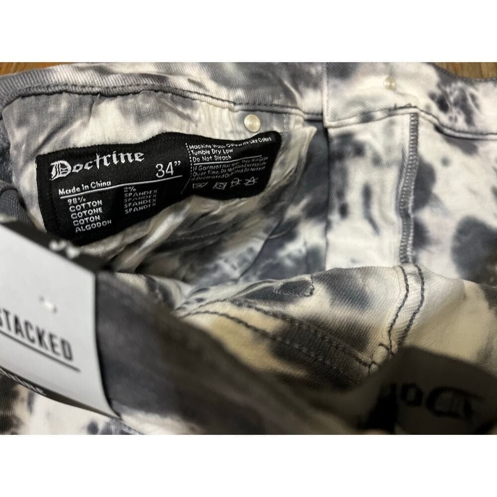 Doctrine Pacific Gray Superstacks Jean’s Men’s New Size 34 New - Thumbnail 4