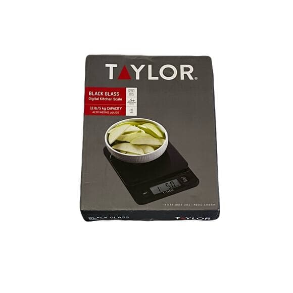 Taylor Digital Kitchen Glass Top 11lb Food Scale Black - Thumbnail 5