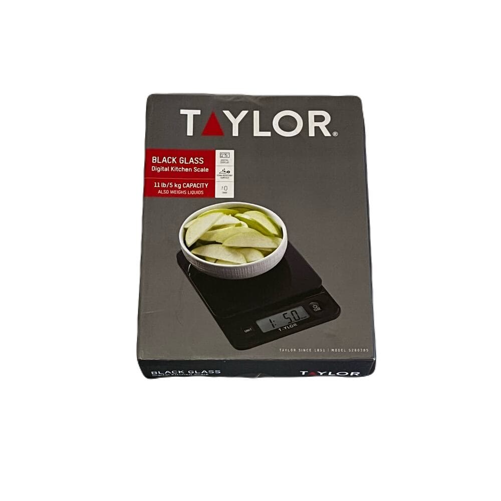 Taylor Digital Kitchen Glass Top 11lb Food Scale Black - Thumbnail 4