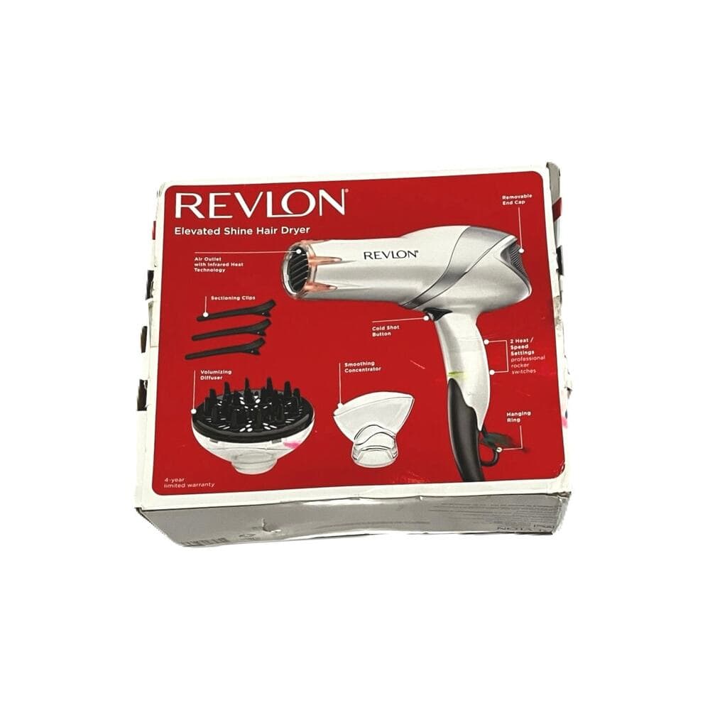 Revlon 1875W Infrared Heat + Ceramic Hair Dryer, White - Thumbnail 2