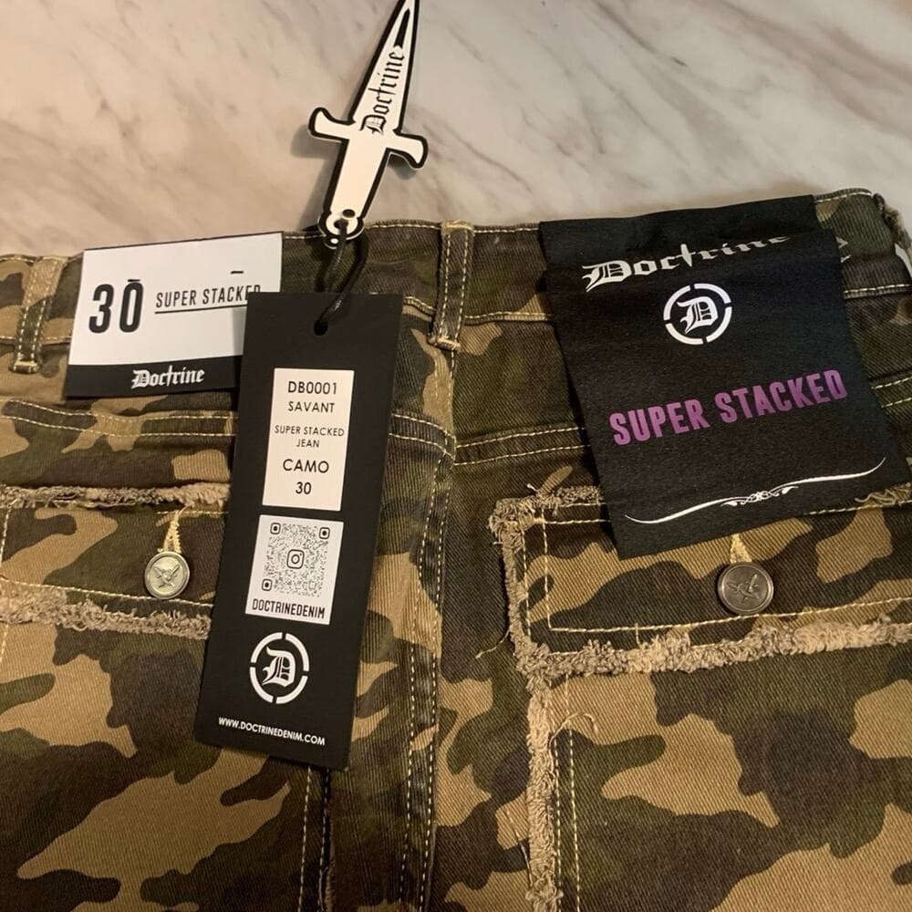 DOCTRINE SAVANT STACKED DENIM (CAMO) SIZE 30 - Thumbnail 7