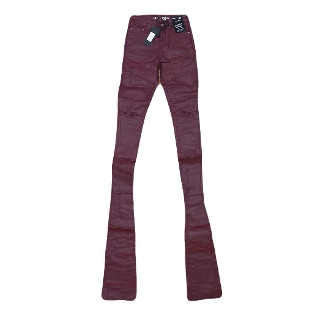 Si Tu Veux Gordon Jean’s Burgundy Wax Superstack Size 28 - Thumbnail 7