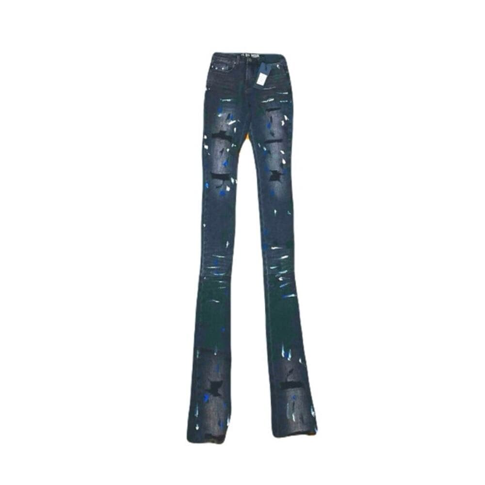 Si Tu Veux Marc Jeans Black Wash Superstack Mens Size 30 - Thumbnail 5