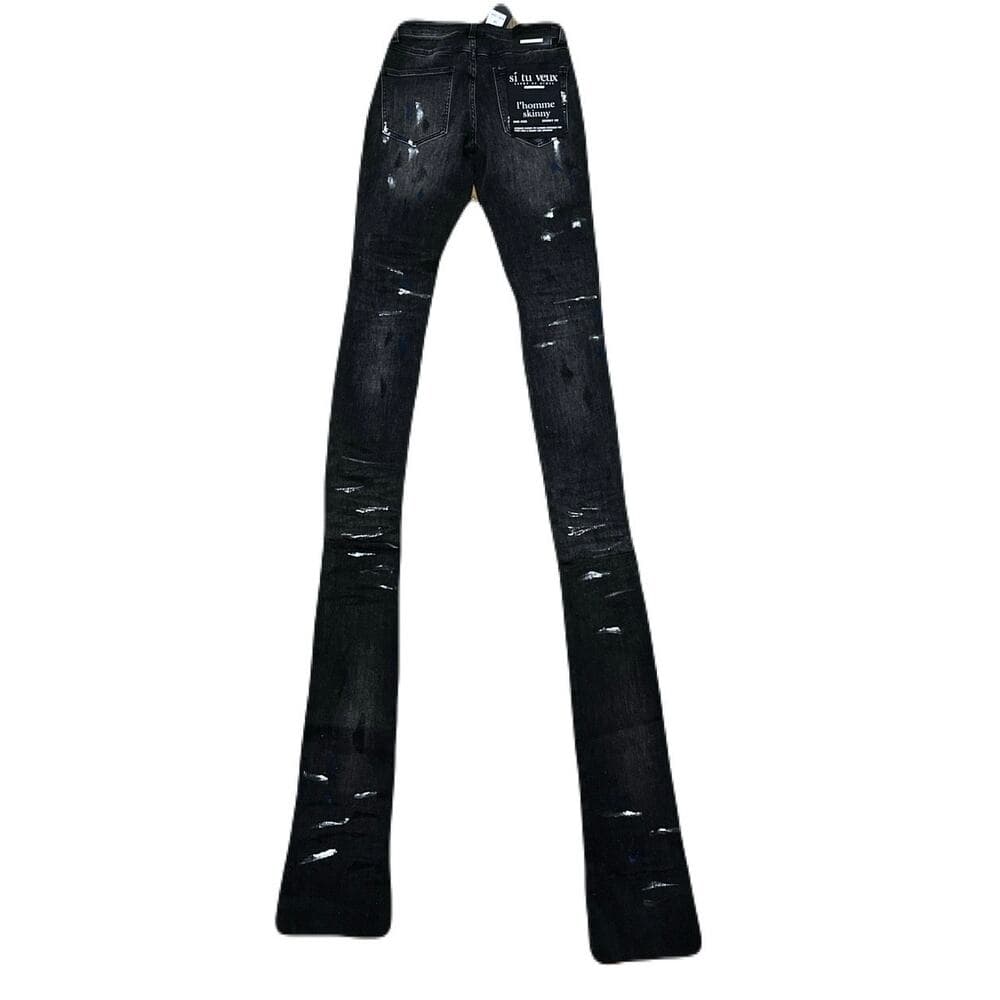 Si Tu Veux Marc Jeans Black Wash Superstack Mens Size 40 - Thumbnail 2
