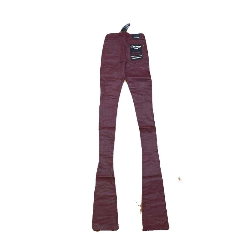 Si Tu Veux Gordon Jean’s Burgundy Wax Superstack Size 40 - Thumbnail 2