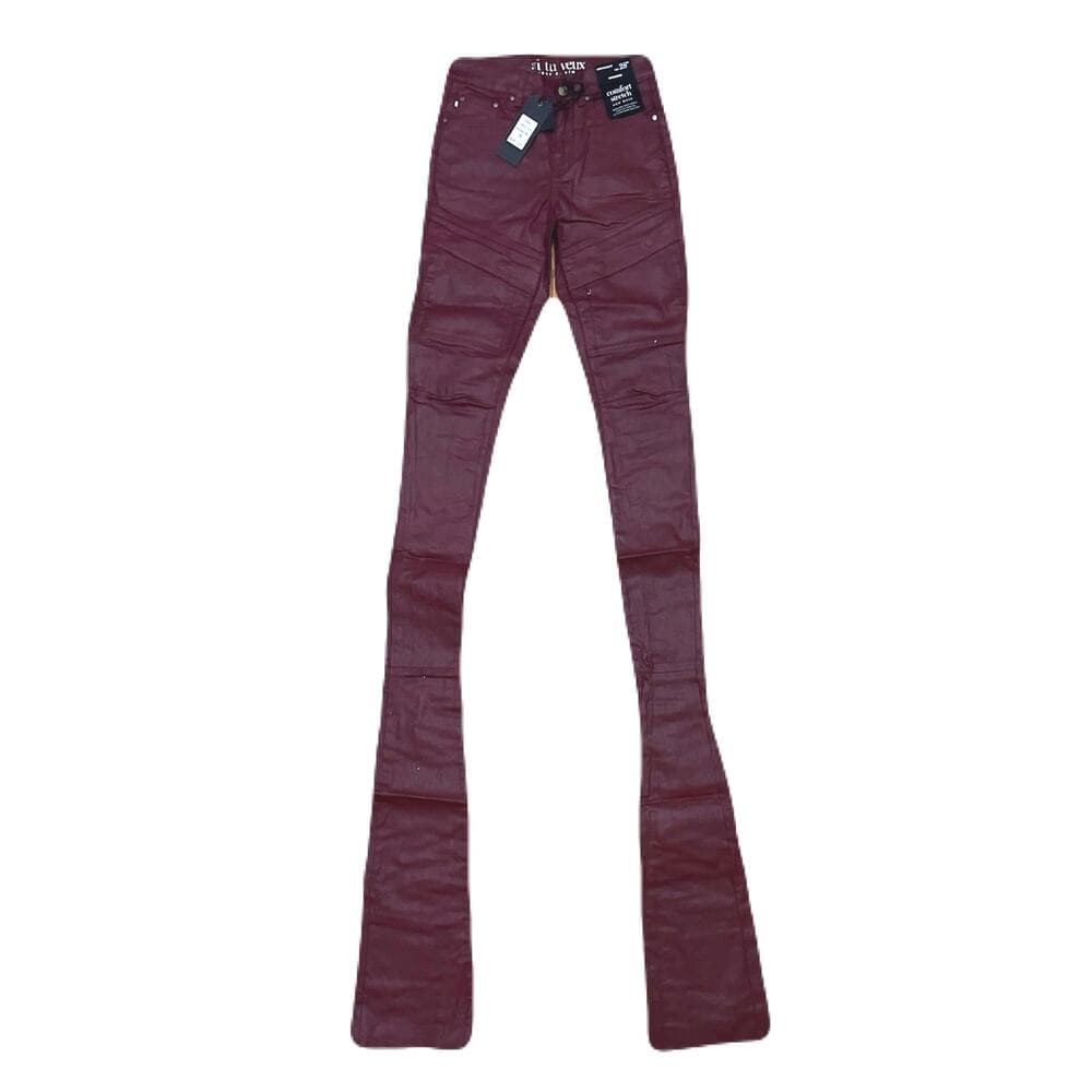 Si Tu Veux Gordon Jean’s Burgundy Wax Superstack Size 40 - Thumbnail 5
