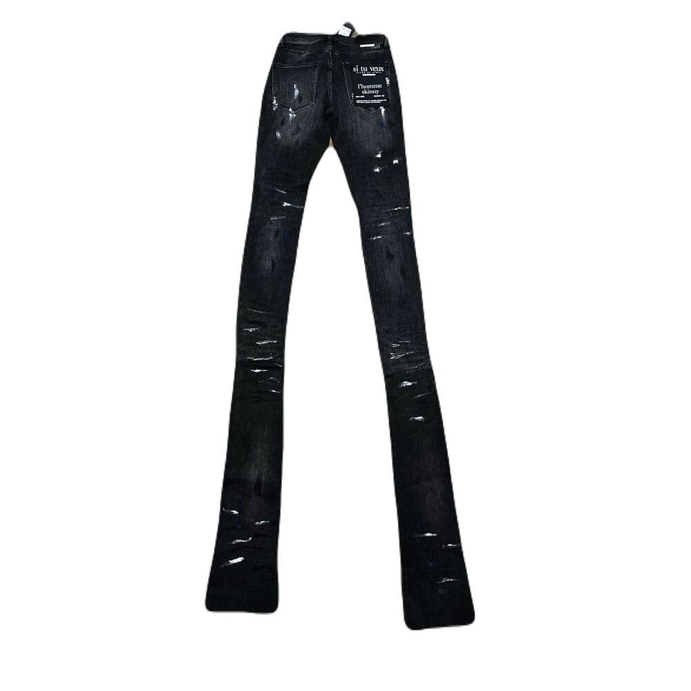 Si Tu Veux Marc Jeans Black Wash Superstack Mens Size 34 - Thumbnail 2