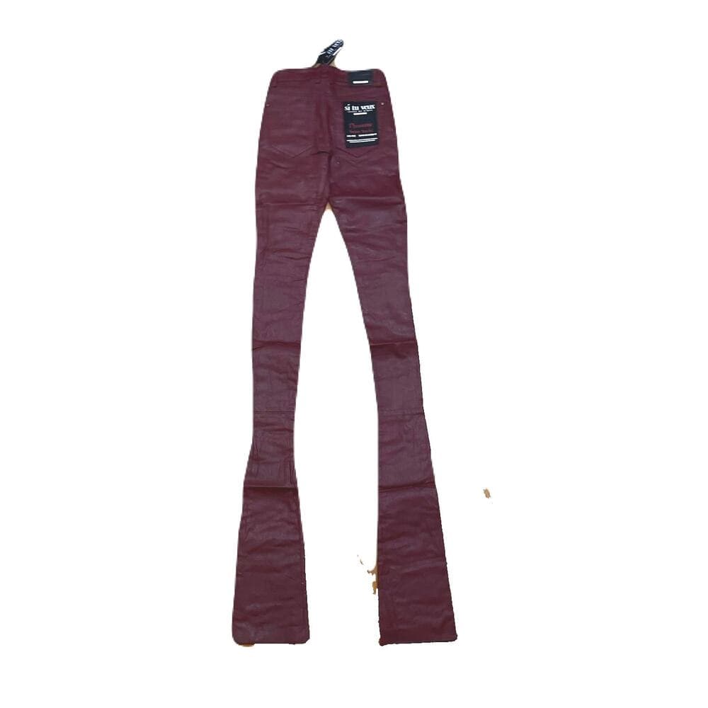 Si Tu Veux Gordon Jean’s Burgundy Wax Superstack Size 36 - Thumbnail 2