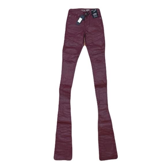 Si Tu Veux Gordon Jean’s Burgundy Wax Superstack Size 40 - Thumbnail 6