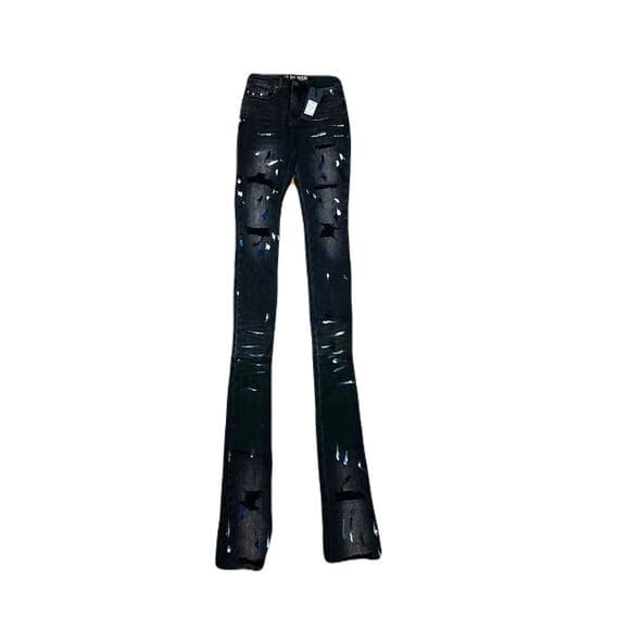 Si Tu Veux Marc Jeans Black Wash Superstack Mens Size 28 - Thumbnail 6