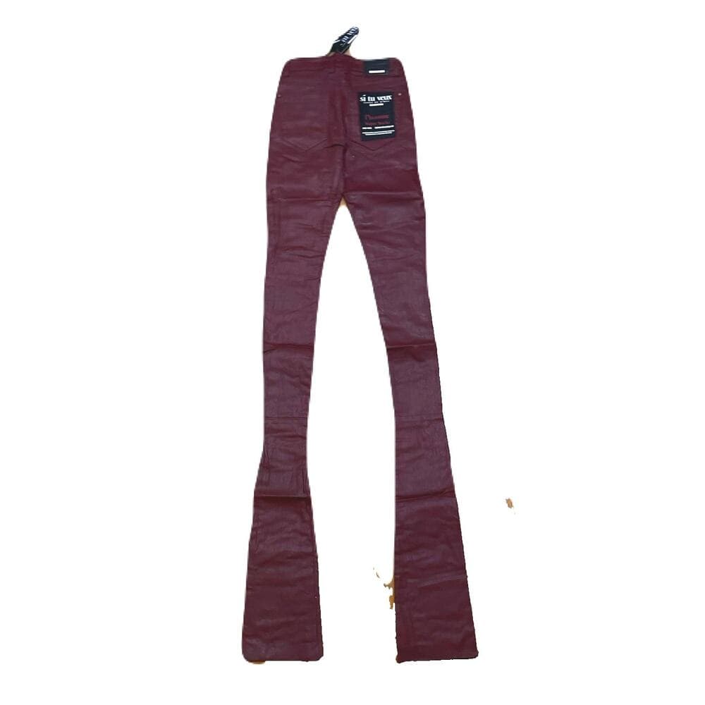 Si Tu Veux Gordon Jean’s Burgundy Wax Superstack Size 32 - Thumbnail 2