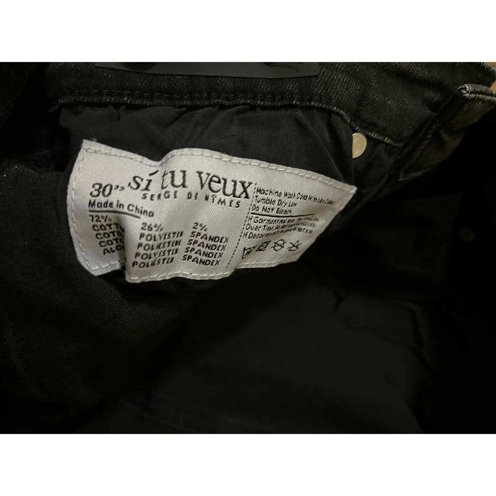Si Tu Veux Marc Jeans Black Wash Superstack Mens Size 30 - Thumbnail 4