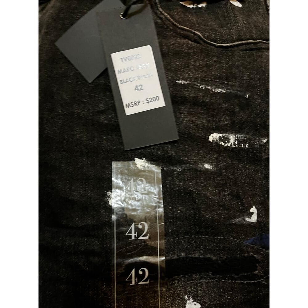 Si Tu Veux Marc Jeans Black Wash Superstack Mens Size 42 - Thumbnail 4