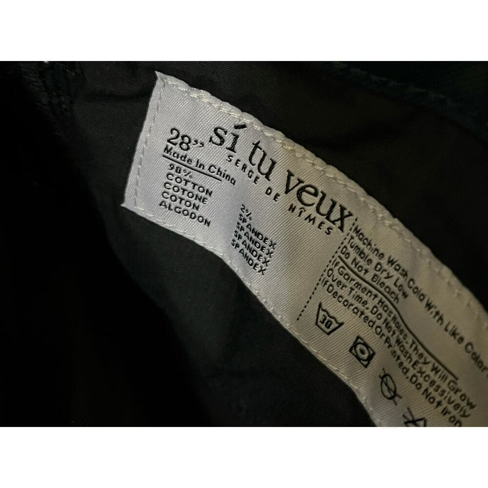 Si Tu Veux Hunter Green Wax Gordon Jeans Superstack Size 28 - Thumbnail 3