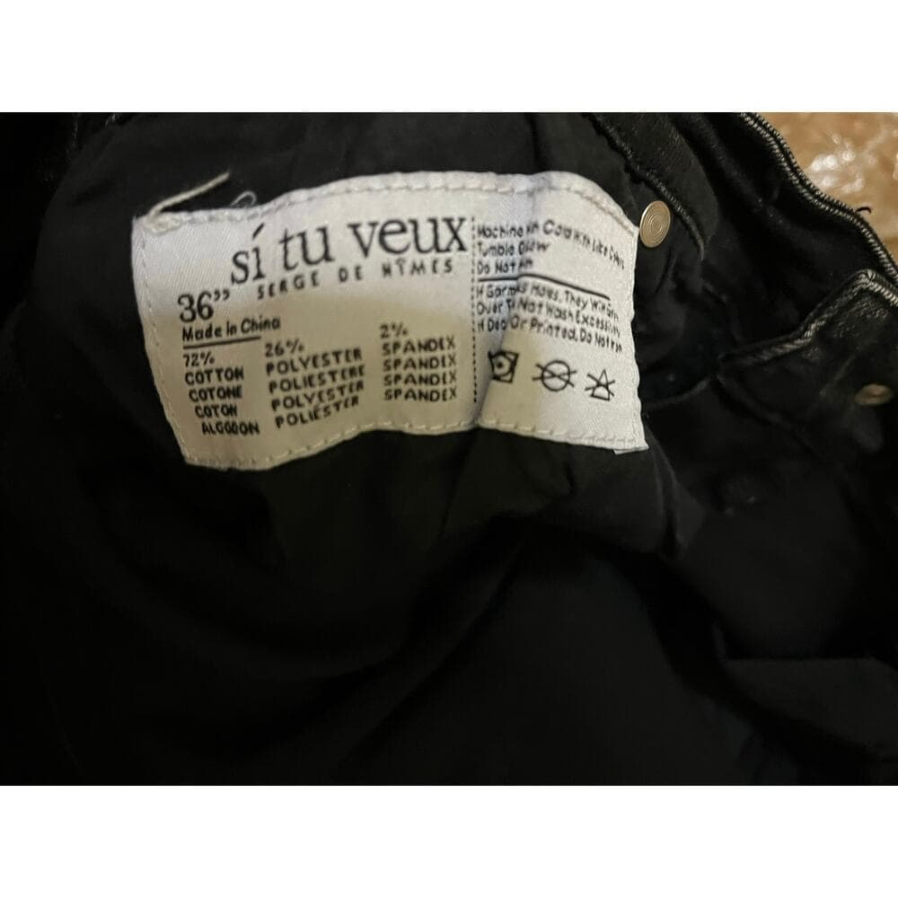 Si Tu Veux Marc Jeans Black Wash Superstack Mens Size 36 - Thumbnail 3