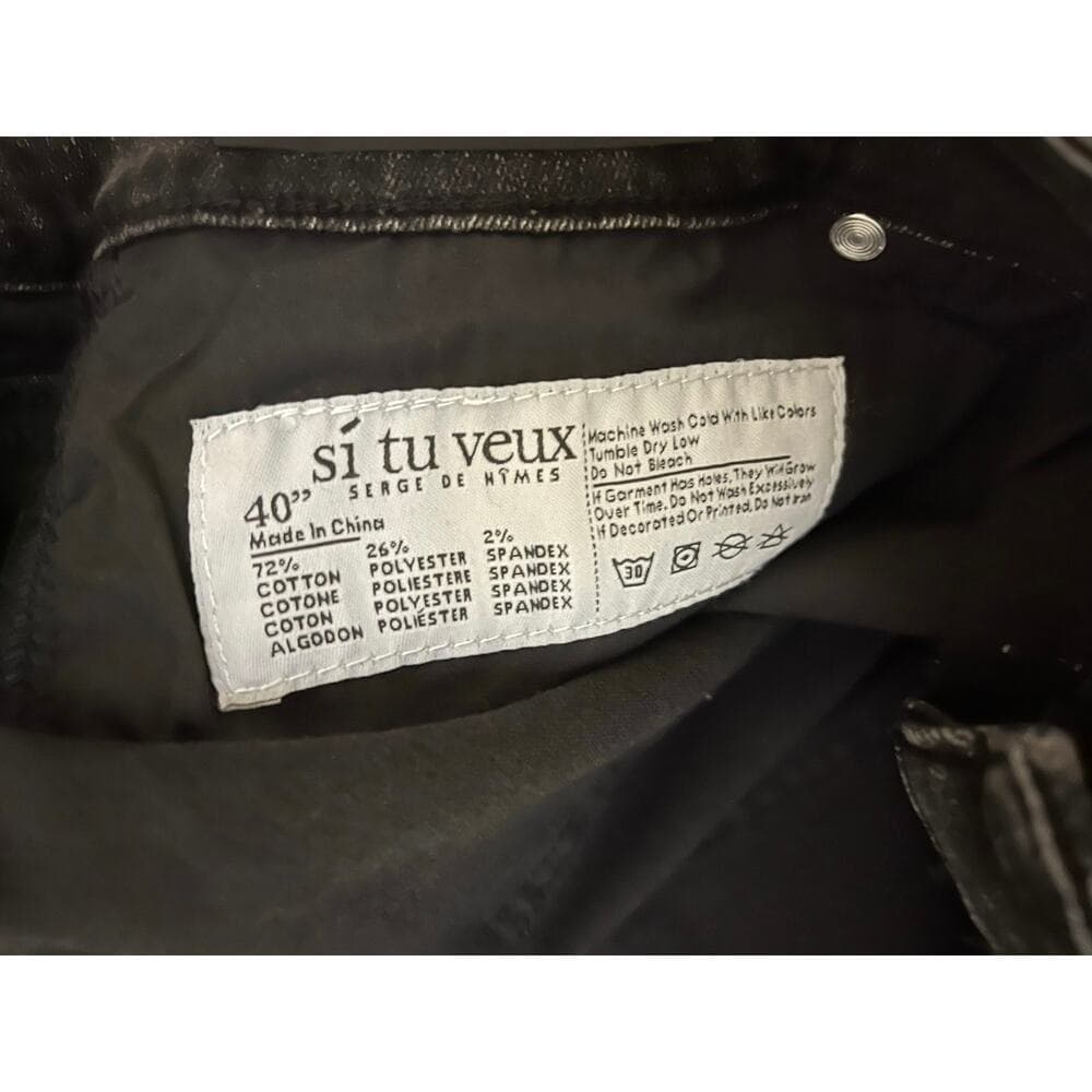 Si Tu Veux Marc Jeans Black Wash Superstack Mens Size 40 - Thumbnail 4