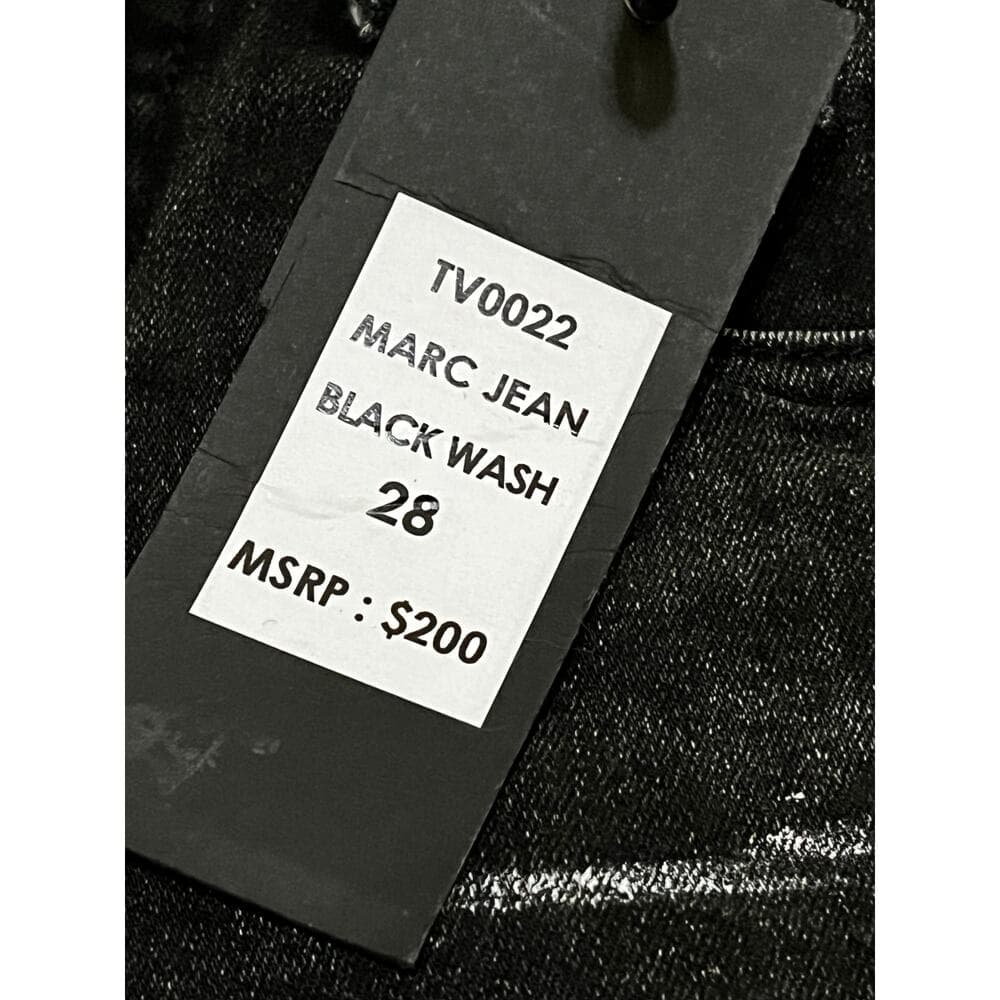 Si Tu Veux Marc Jeans Black Wash Superstack Mens Size 28 - Thumbnail 4