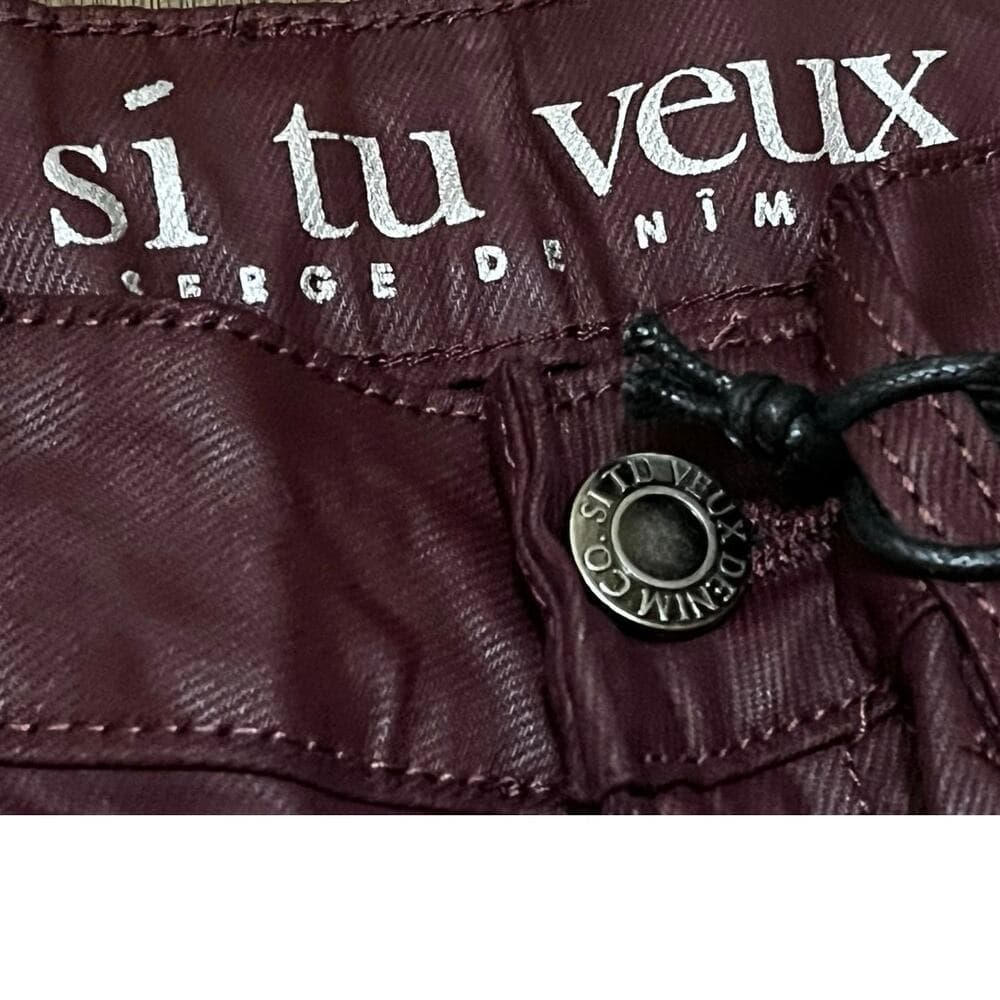 Si Tu Veux Gordon Jean’s Burgundy Wax Superstack Size 28 - Thumbnail 4